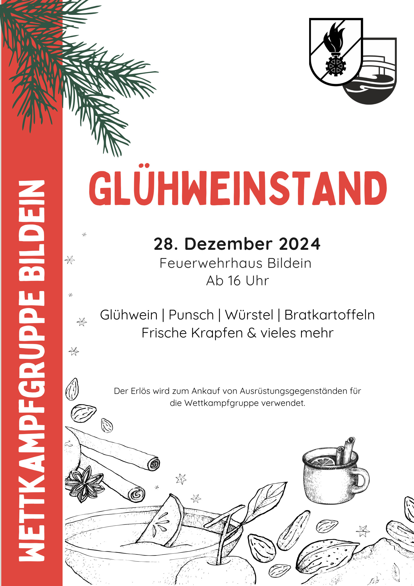 Glühweinstand der Wettkampfgruppe am 28.12.2024