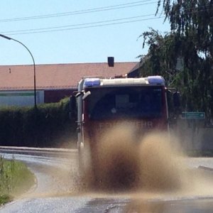 Hilfeleistungen am Tag nach dem Hochwasser, 19.05.2014